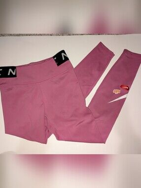 Nike Pro Mauve Pink Performance Leggings with Swoosh Logo